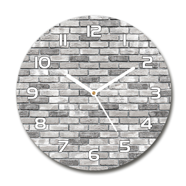 Round wall clock Brick wall