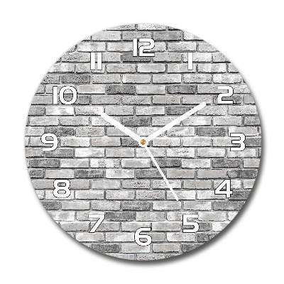 Round wall clock Brick wall