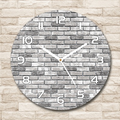 Round wall clock Brick wall