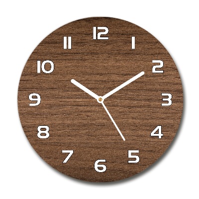 Round wall clock Wooden background