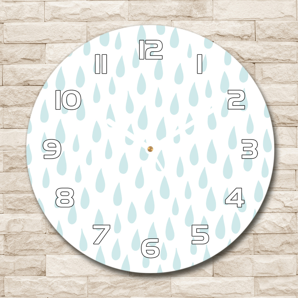 Round wall clock Droplets