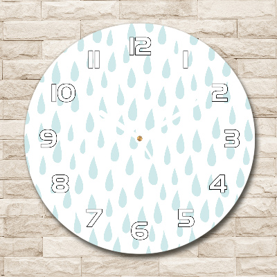 Round wall clock Droplets