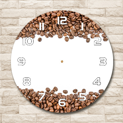 Round clock glass Coffee beans