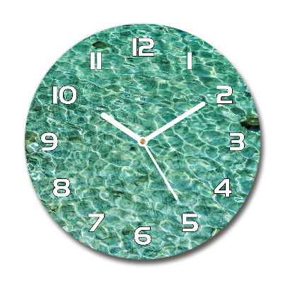 Round wall clock Transparent water