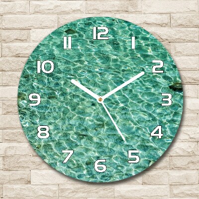 Round wall clock Transparent water