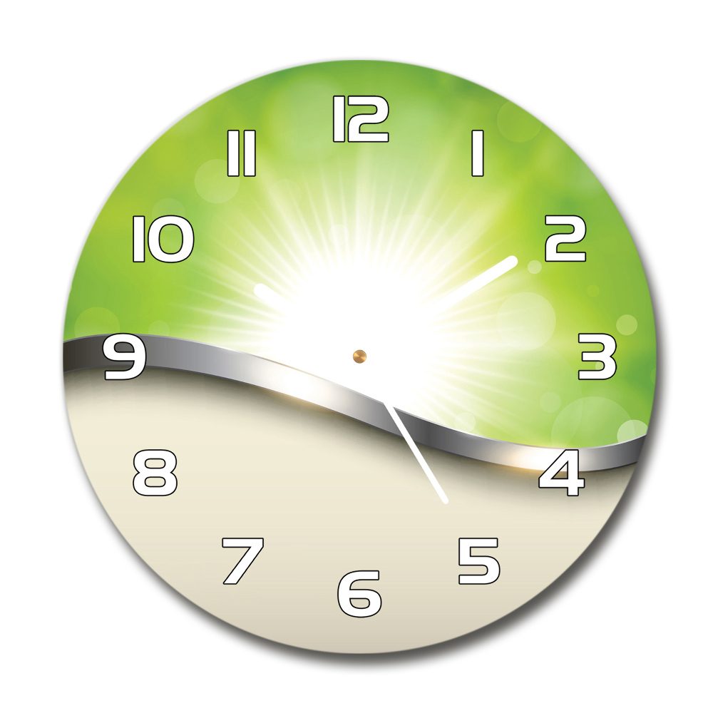 Round wall clock Green abstraction