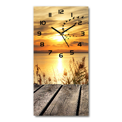 Vertical wall clock Sunset