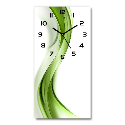 Vertical rectangular wall clock Abstract wave