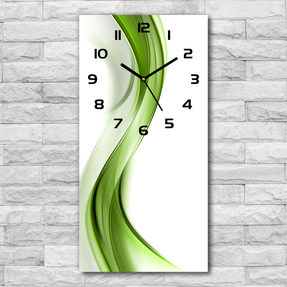 Vertical rectangular wall clock Abstract wave