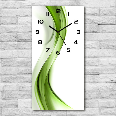 Vertical rectangular wall clock Abstract wave