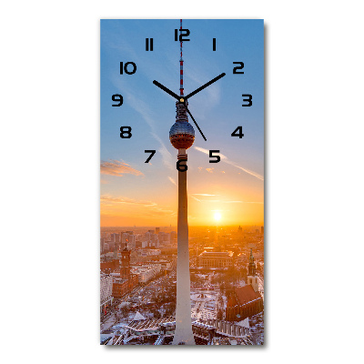 Modern vertical wall clock Television tower