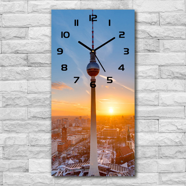 Modern vertical wall clock Television tower