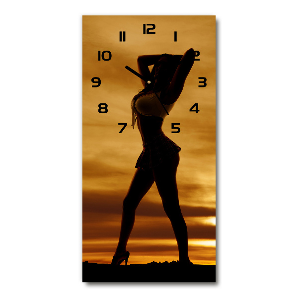 Vertical wall clock Short skirt