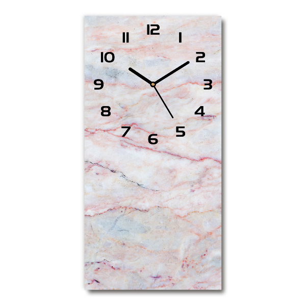 Vertical wall clock Marble background