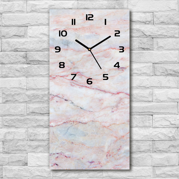 Vertical wall clock Marble background