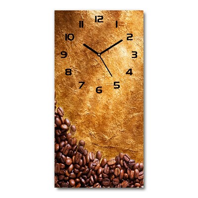 Vertical rectangular wall clock Coffee beans