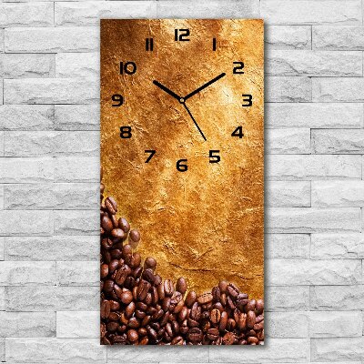 Vertical rectangular wall clock Coffee beans