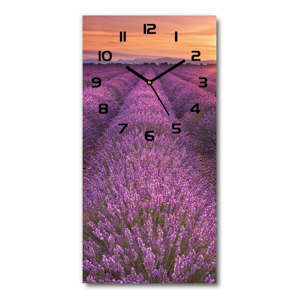 Vertical wall clock Lavender field