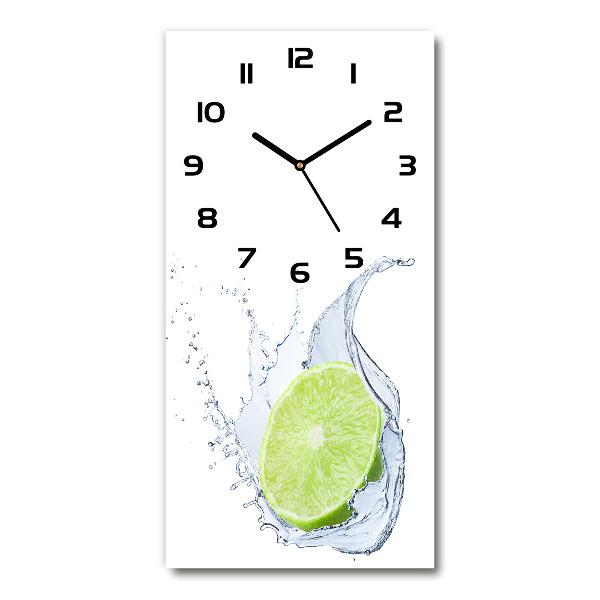 Vertical rectangular wall clock Lime