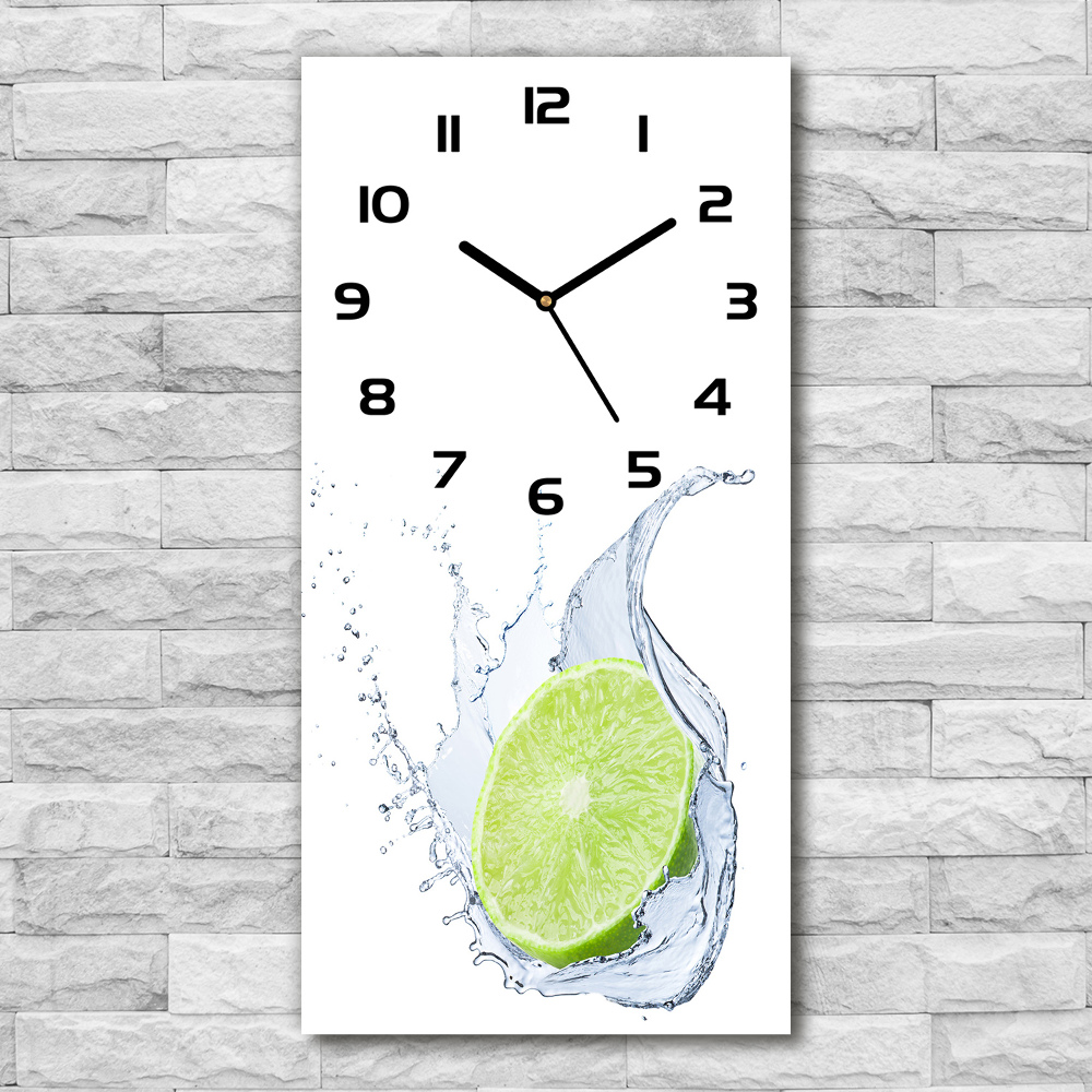 Vertical rectangular wall clock Lime