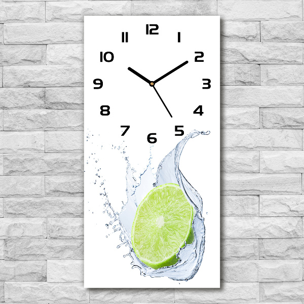 Vertical rectangular wall clock Lime