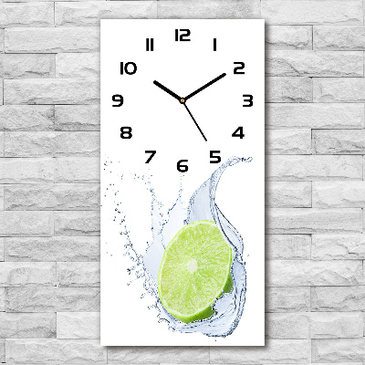 Vertical rectangular wall clock Lime