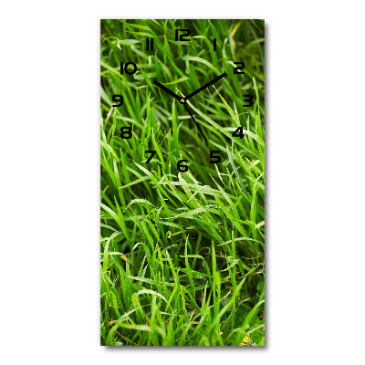 Vertical rectangular wall clock Grass