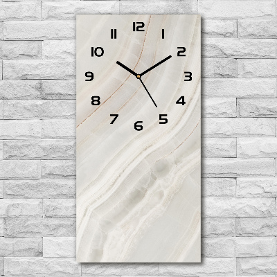 Vertical wall clock Marble background