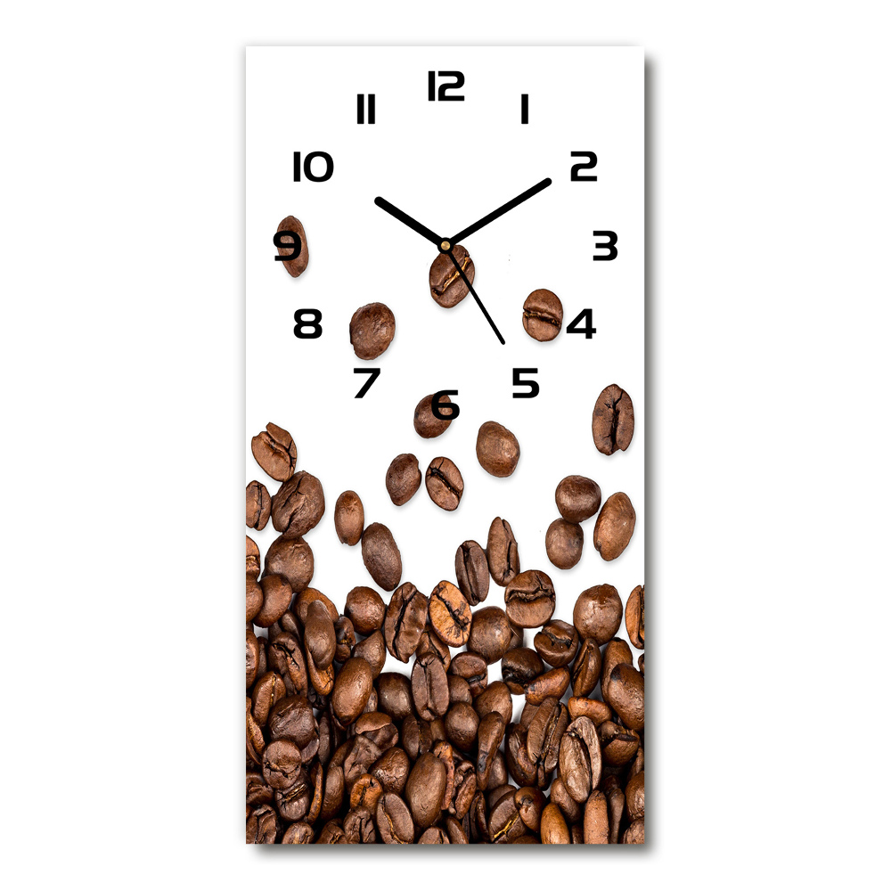 Vertical wall clock Coffee beans