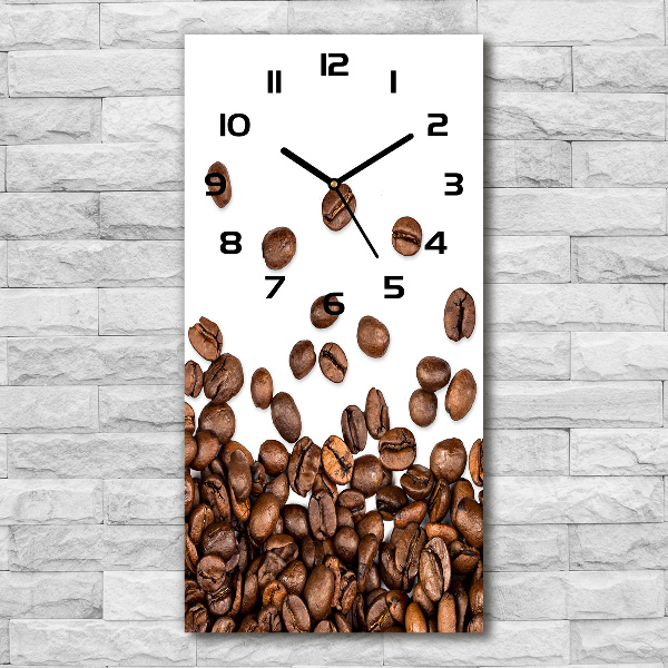 Vertical wall clock Coffee beans