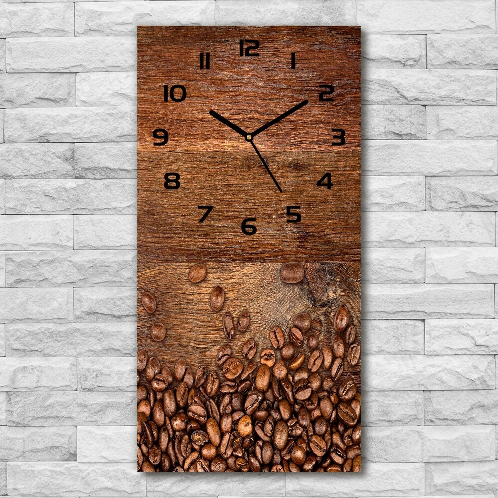 Vertical wall clock Coffee beans