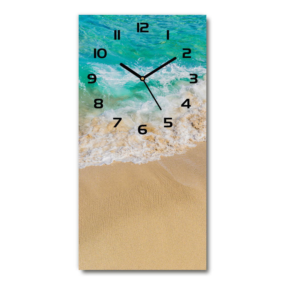 Vertical wall clock Beach and sea