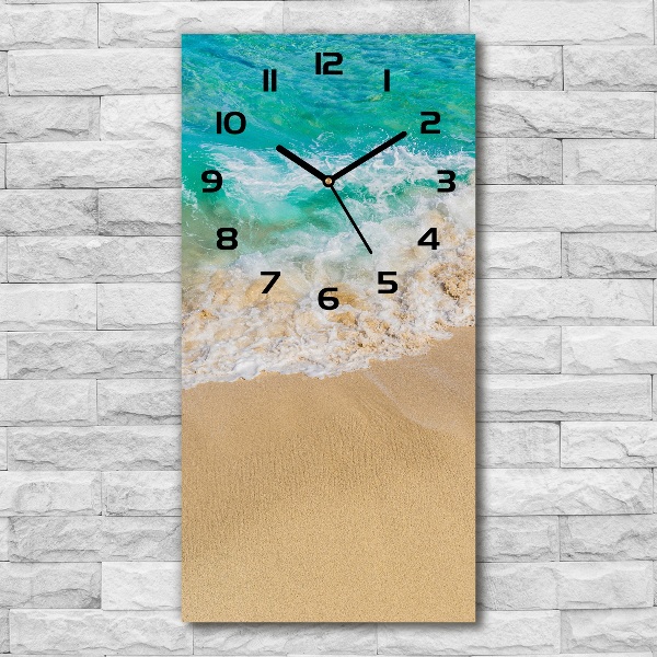 Vertical wall clock Beach and sea