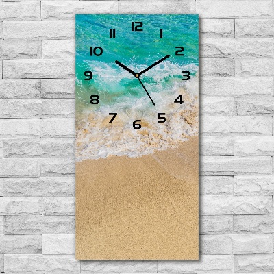 Vertical wall clock Beach and sea