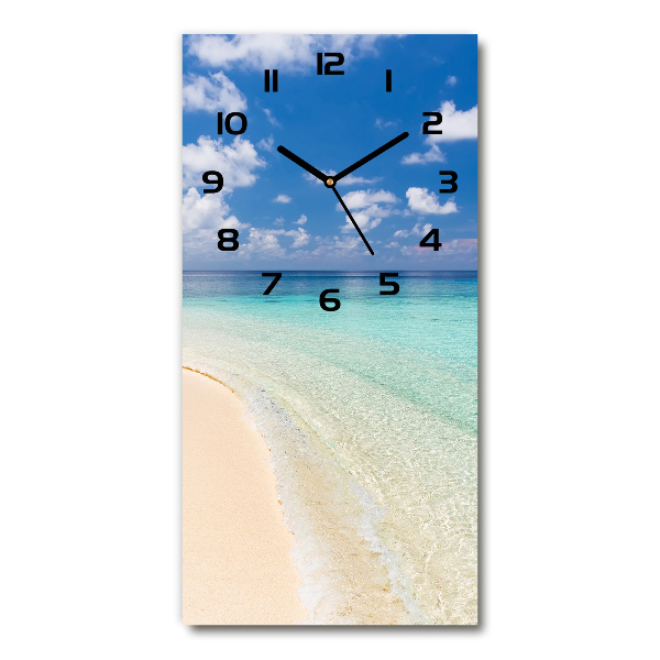 Vertical wall clock Maldives beach