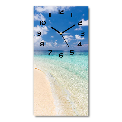 Vertical wall clock Maldives beach