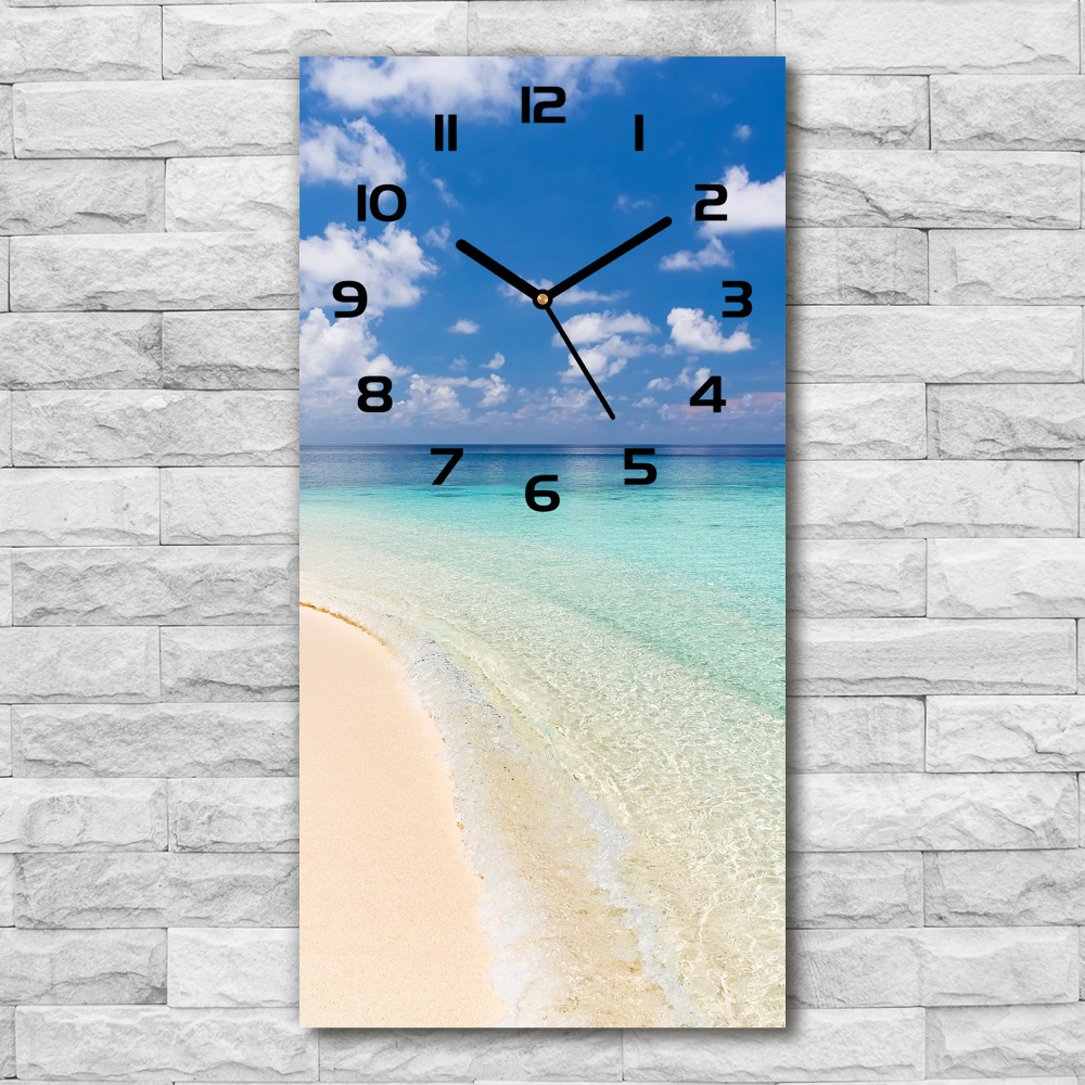 Vertical wall clock Maldives beach