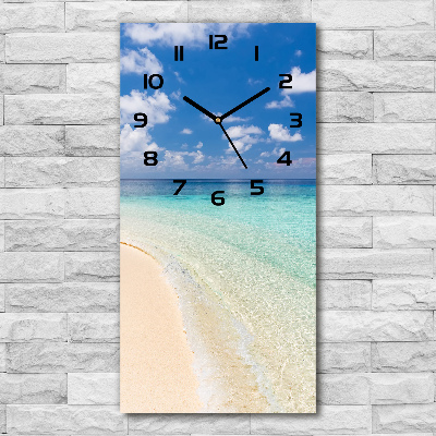 Vertical wall clock Maldives beach