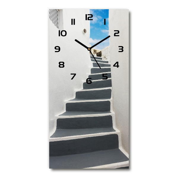 Modern vertical wall clock Santorini Greece