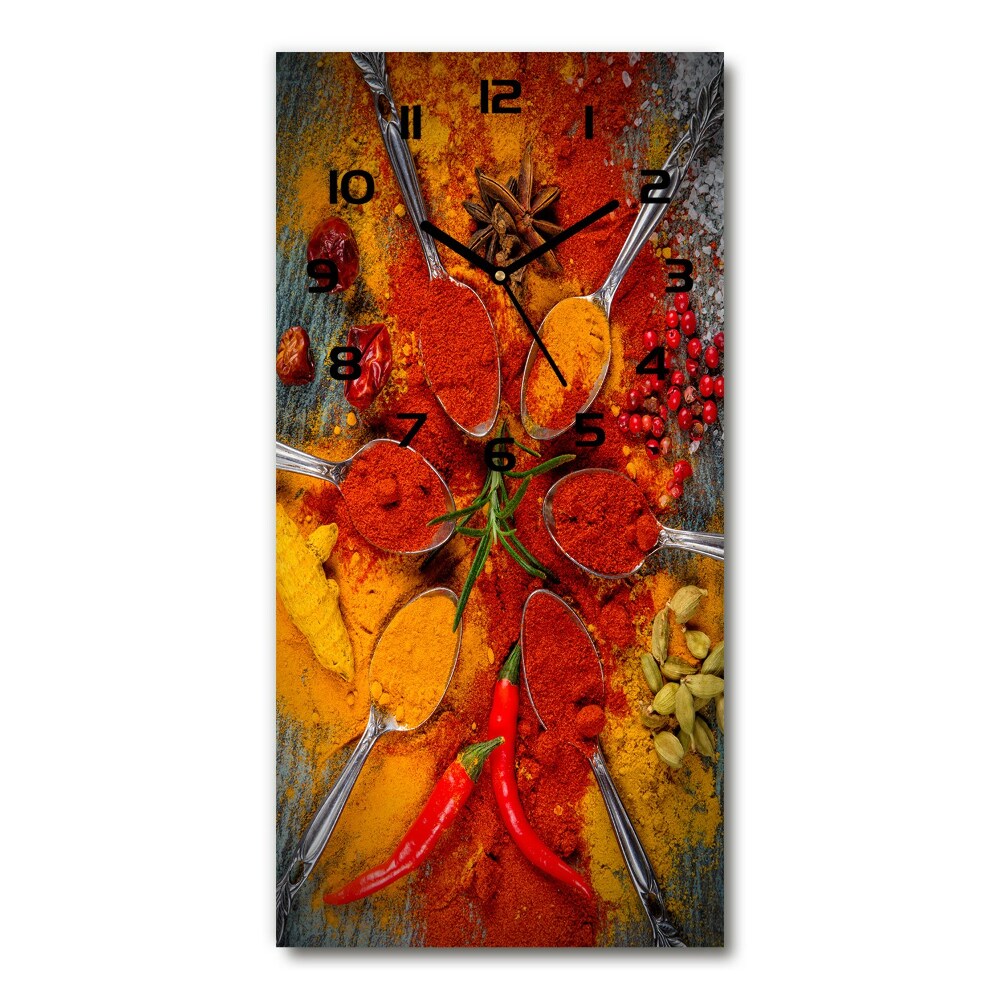 Vertical rectangular wall clock Spices