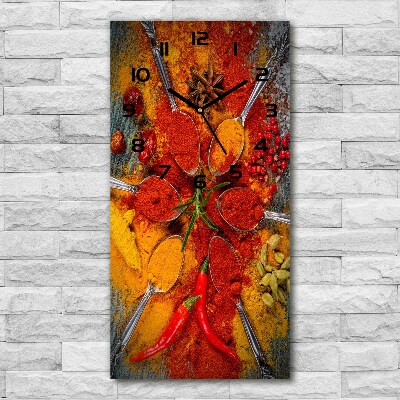 Vertical rectangular wall clock Spices