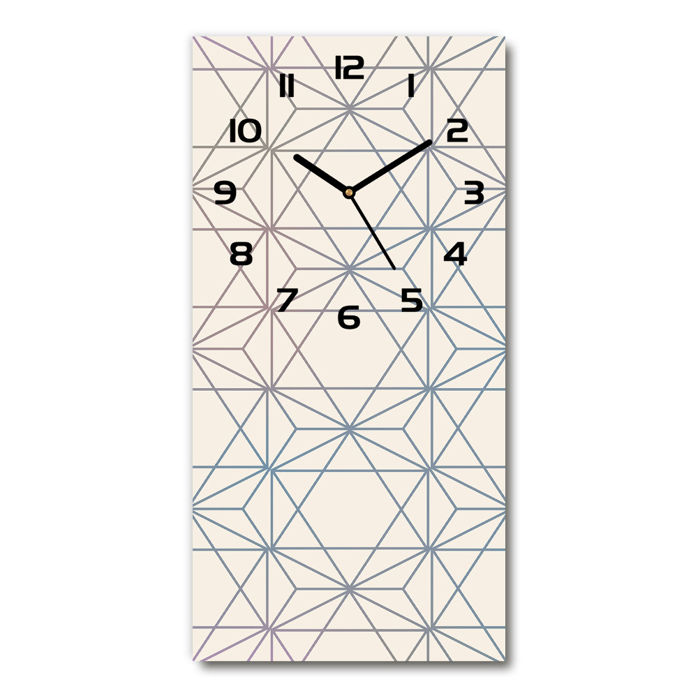 Modern vertical wall clock Geometric background