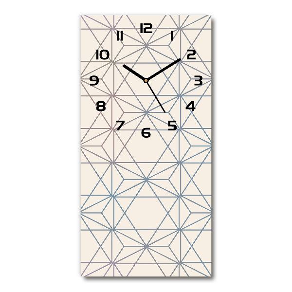 Modern vertical wall clock Geometric background