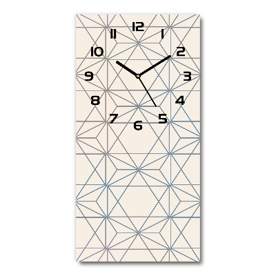 Modern vertical wall clock Geometric background