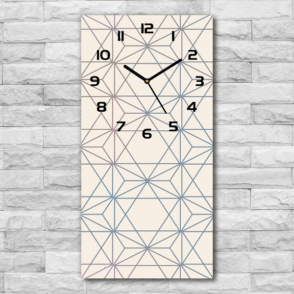 Modern vertical wall clock Geometric background