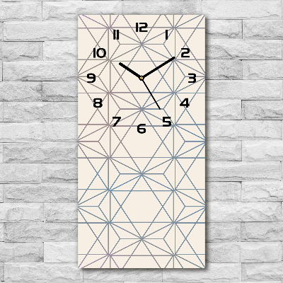 Modern vertical wall clock Geometric background