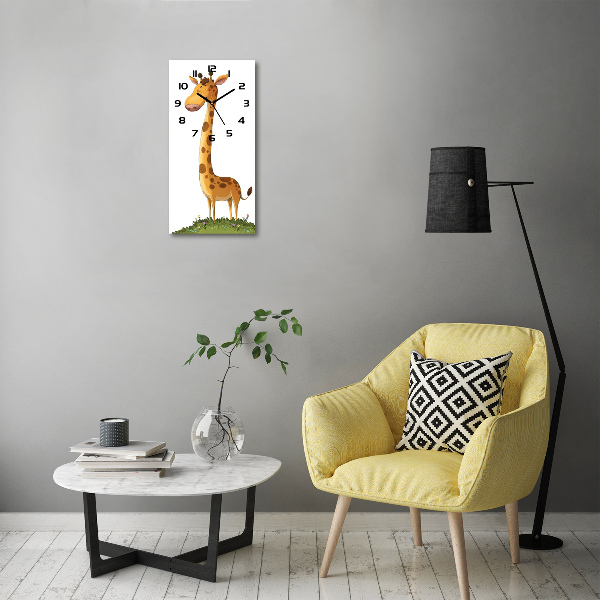 Vertical wall clock Giraffe