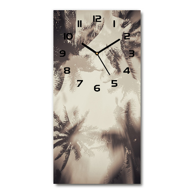 Vertical rectangular wall clock Palm trees