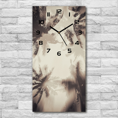 Vertical rectangular wall clock Palm trees