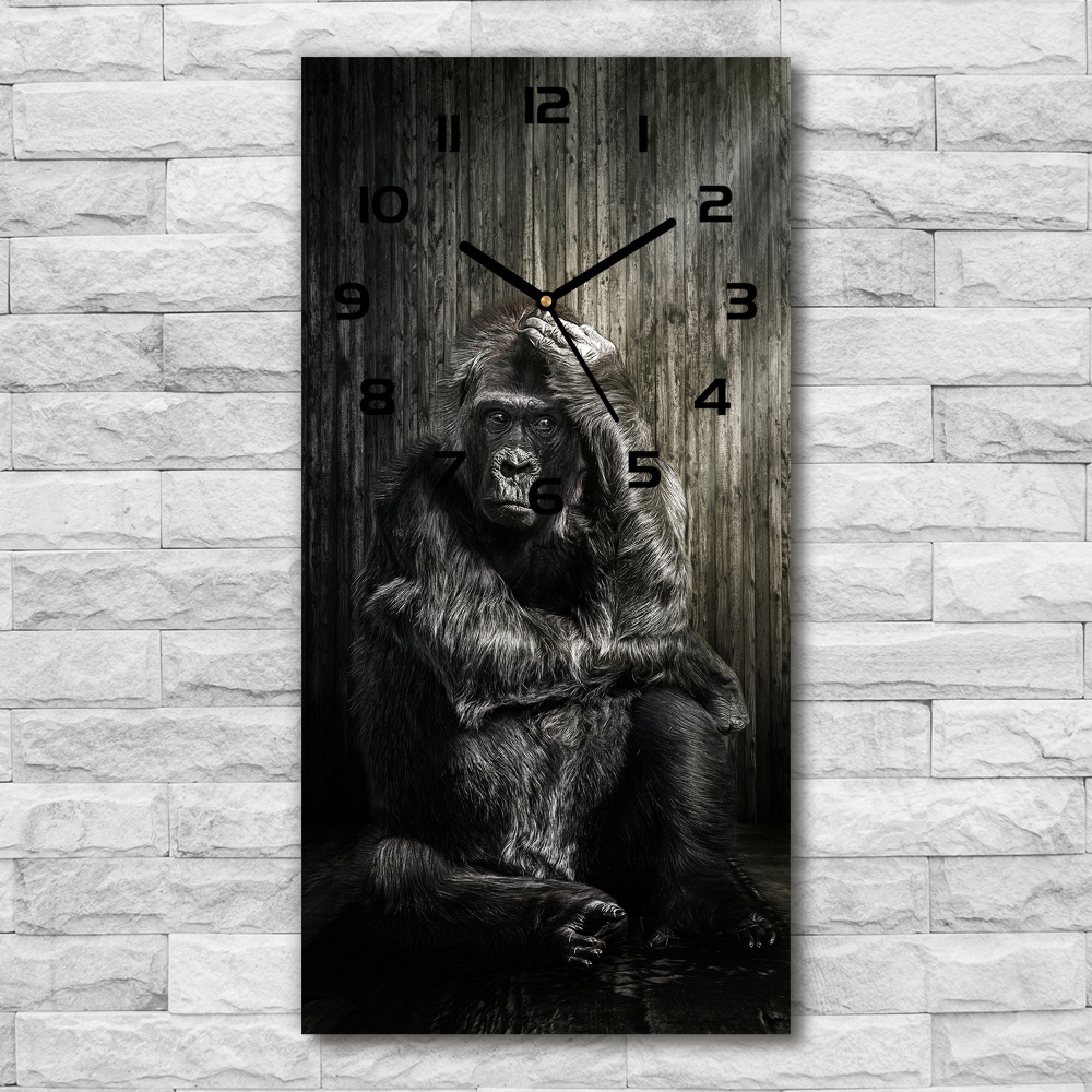 Vertical rectangular wall clock Gorilla